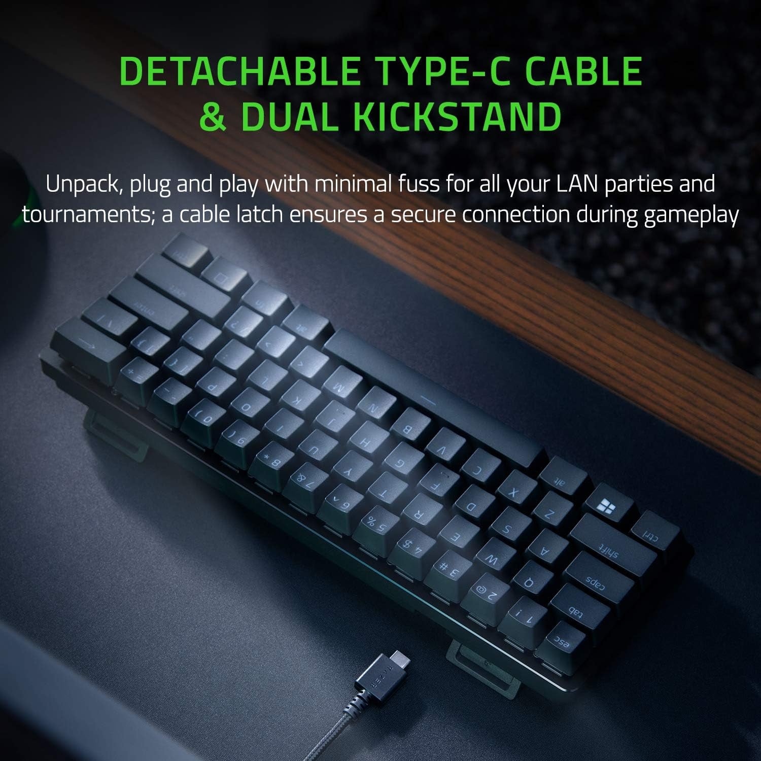 Huntsman Mini 60% Gaming Keyboard: Fast Keyboard Switches - Linear Optical Switches - Chroma RGB Lighting - PBT Keycaps - Onboard Memory - Classic Black