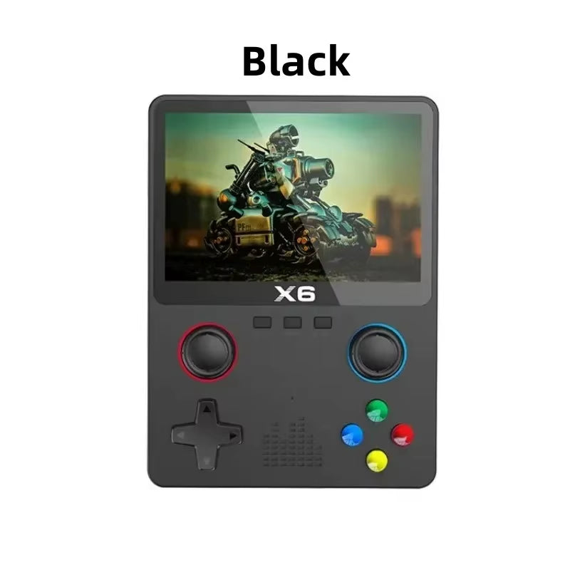 2023 New X6 3.5Inch IPS Screen Handheld Game Player Dual Joystick 11 Simulators GBA Video Game Console for Kids Gifts