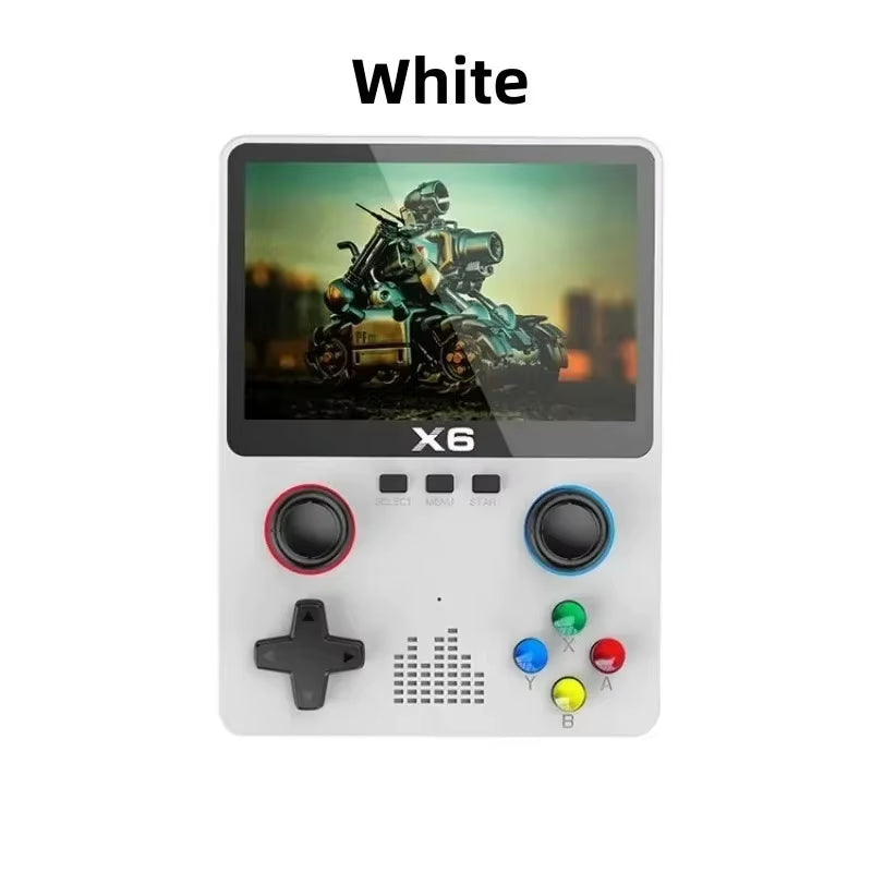2023 New X6 3.5Inch IPS Screen Handheld Game Player Dual Joystick 11 Simulators GBA Video Game Console for Kids Gifts