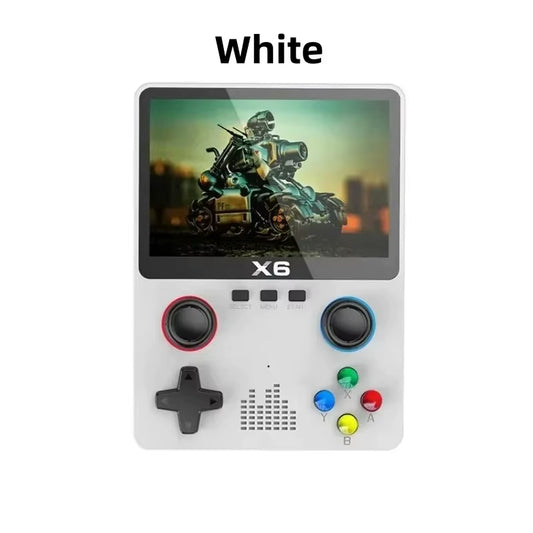 2023 New X6 3.5Inch IPS Screen Handheld Game Player Dual Joystick 11 Simulators GBA Video Game Console for Kids Gifts